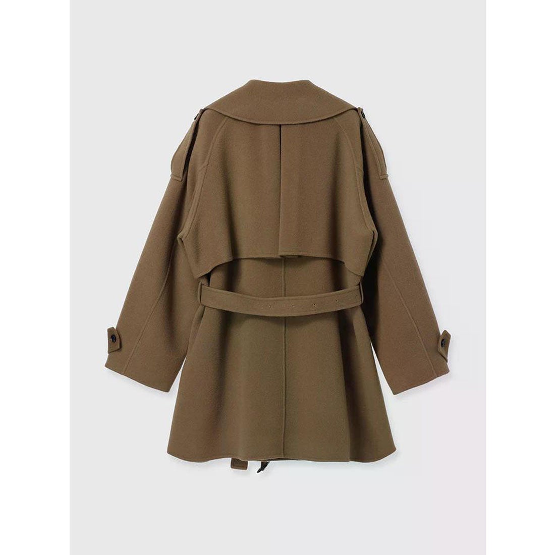 アニュアンス anuans リバーウールミドルトレンチコート （BLACK