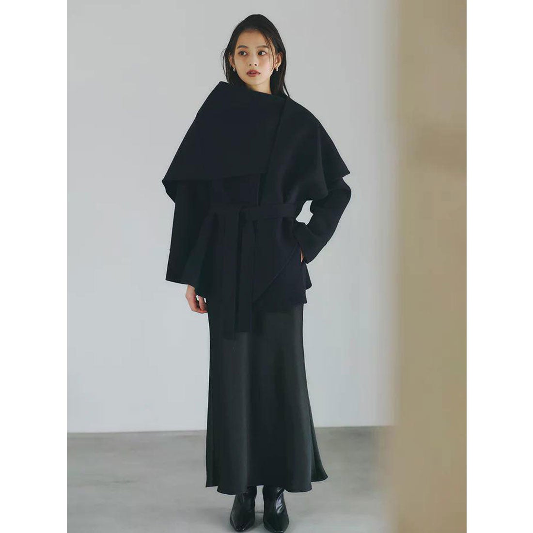 アニュアンス anuans リバーウールミドルマフラーコート （BEIGE） -靴