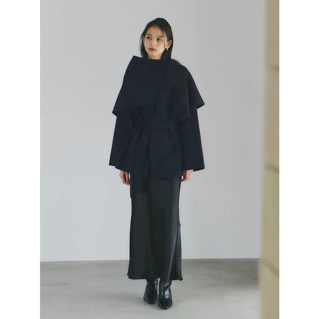 アニュアンス anuans リバーウールミドルマフラーコート （YELLOW