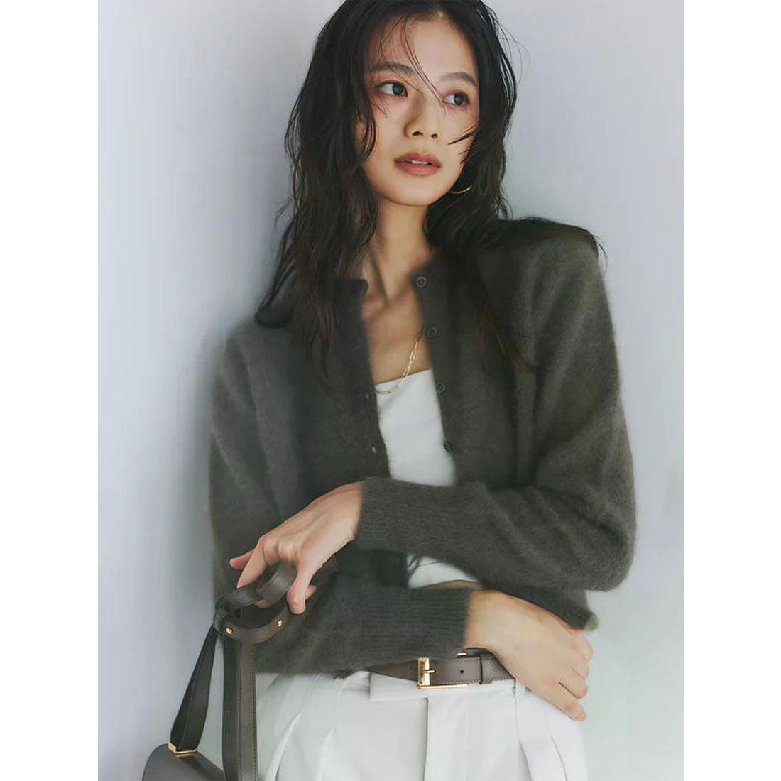 アニュアンス anuans ラクーンフォックスショートカーディガン （PINK