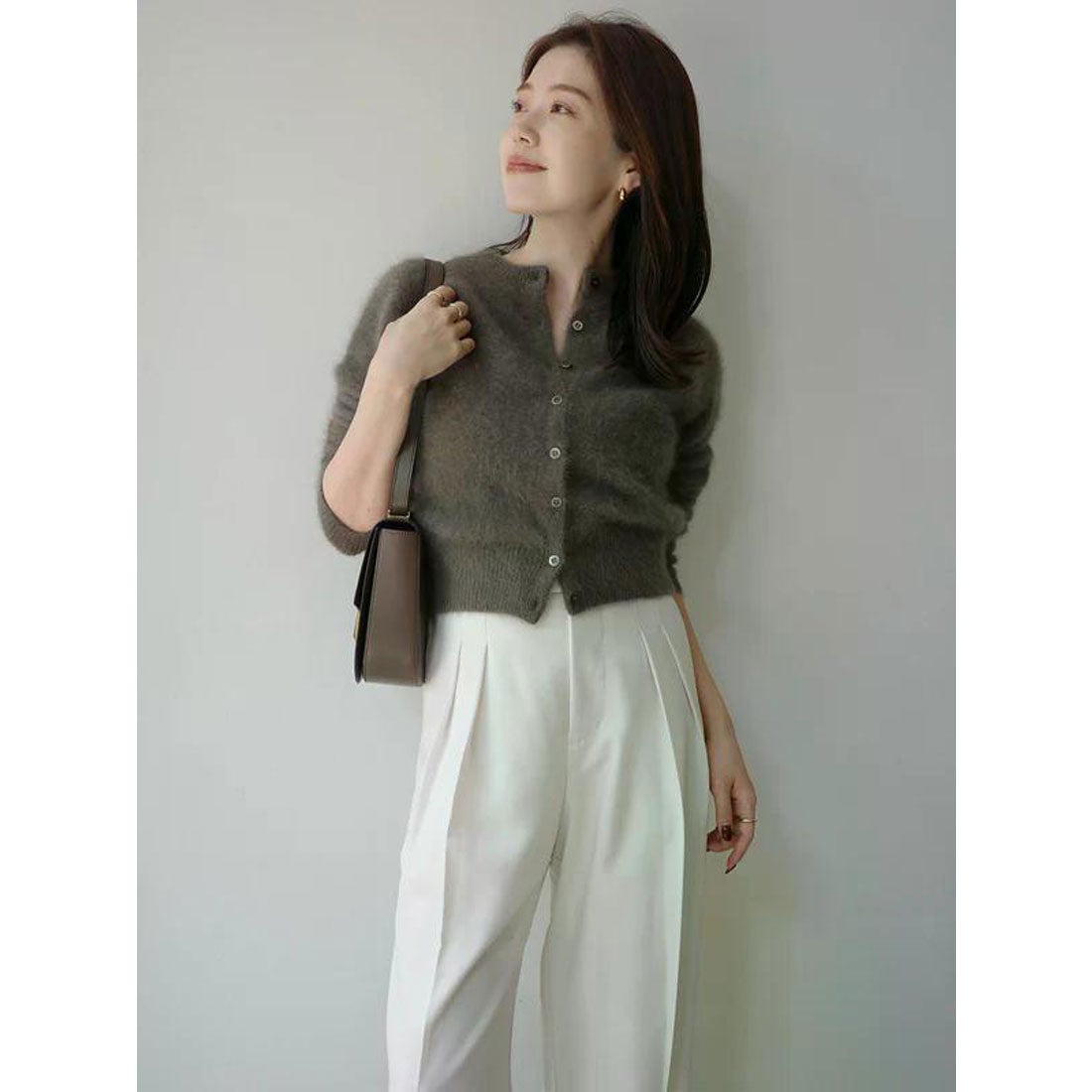 アニュアンス anuans ラクーンフォックスショートカーディガン （PINK