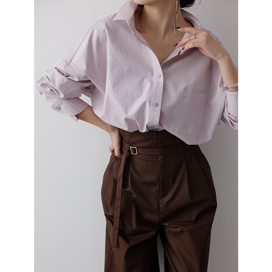 アニュアンス anuans スタンダードシャツ （GREY） -靴＆ファッション