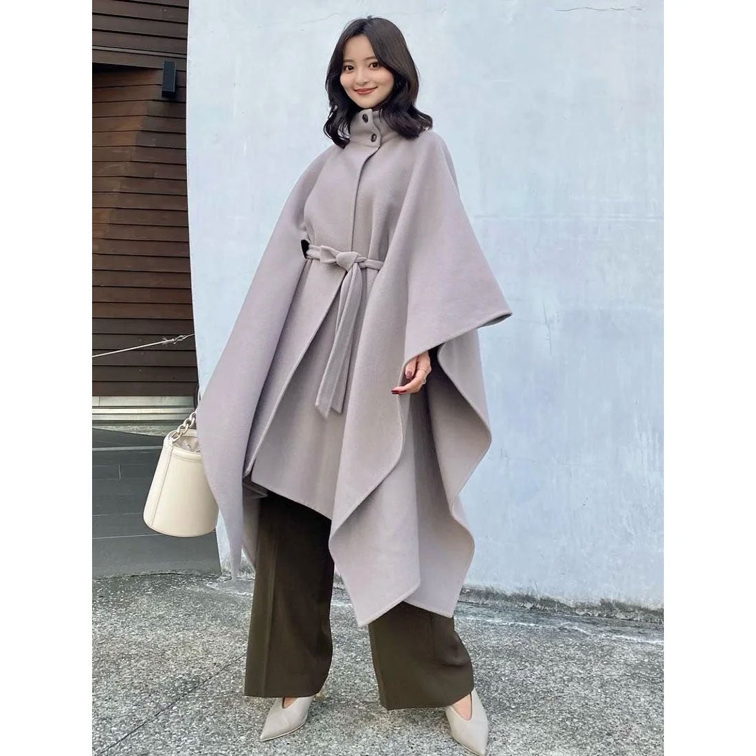 アニュアンス anuans ウールポンチョコート （CAMEL） -靴