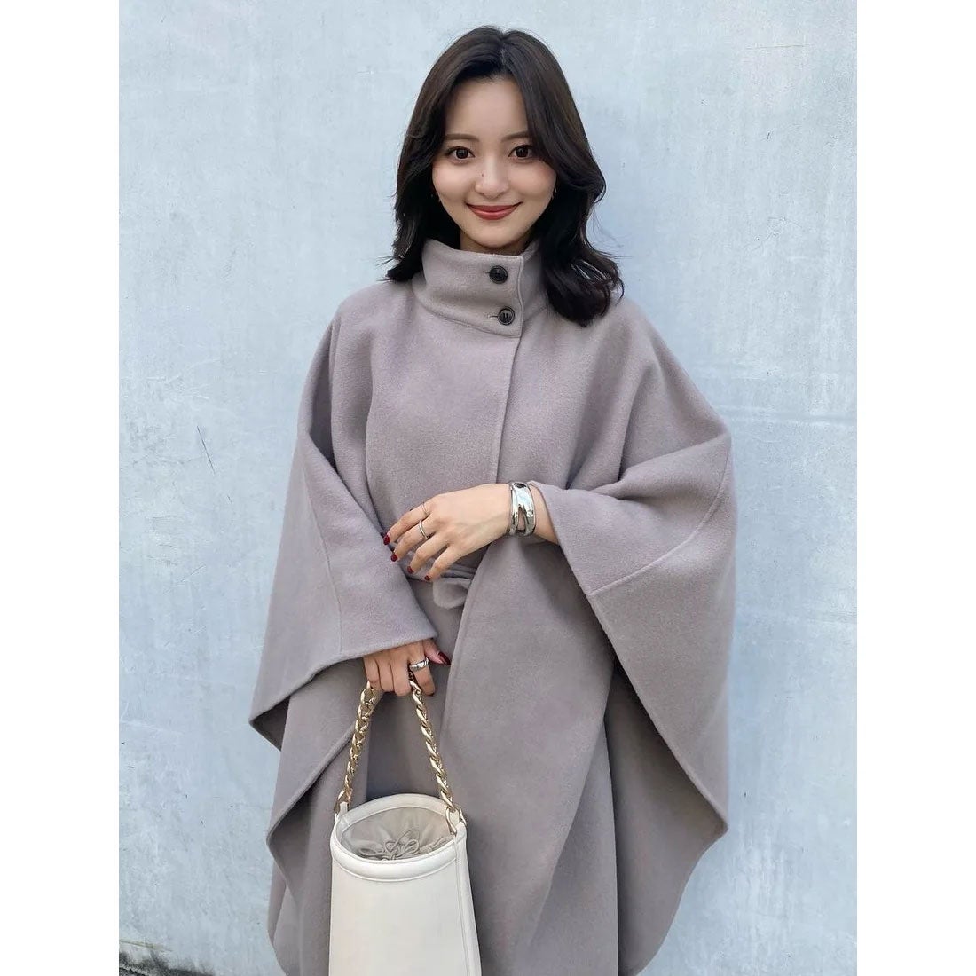 アニュアンス anuans ウールポンチョコート （CAMEL） -靴