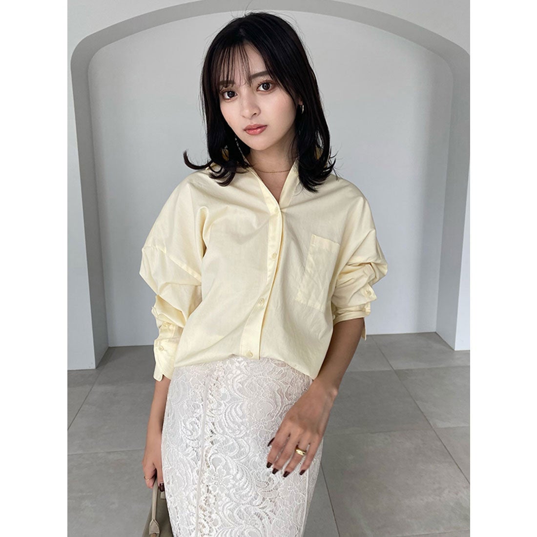 アニュアンス anuans スタンダードシャツ （WHITE） -ファッション通販