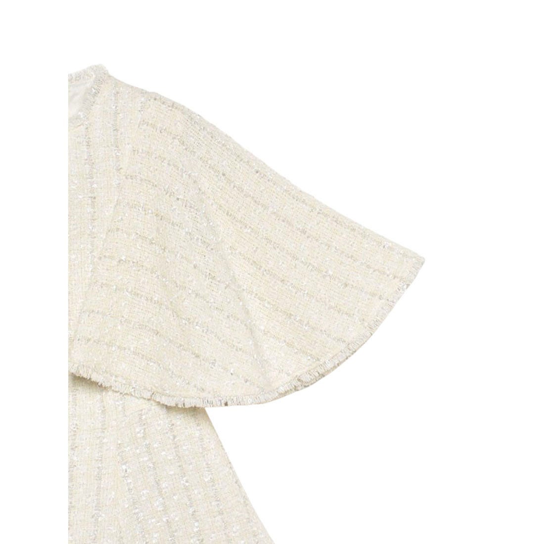 アニュアンス anuans ケープデザインツイードペプラムブラウス （DARK