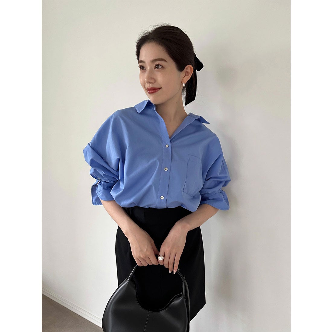 アニュアンス anuans 【25AW】スタンダードシャツ （SAX