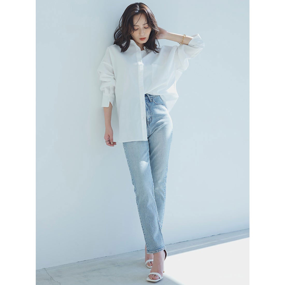 アニュアンス anuans 【25AW】スタンダードシャツ （LAVENDER） -靴