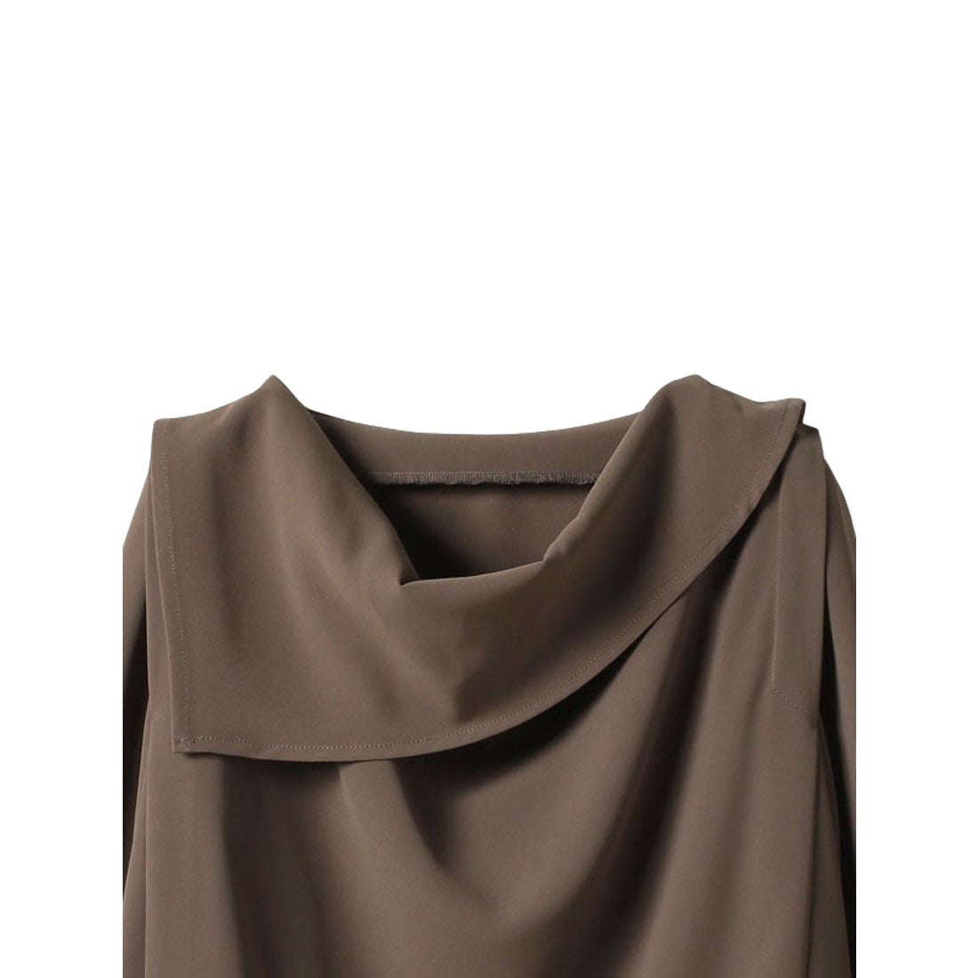 アニュアンス anuans スカーフドレープブラウス （KHAKI BROWN