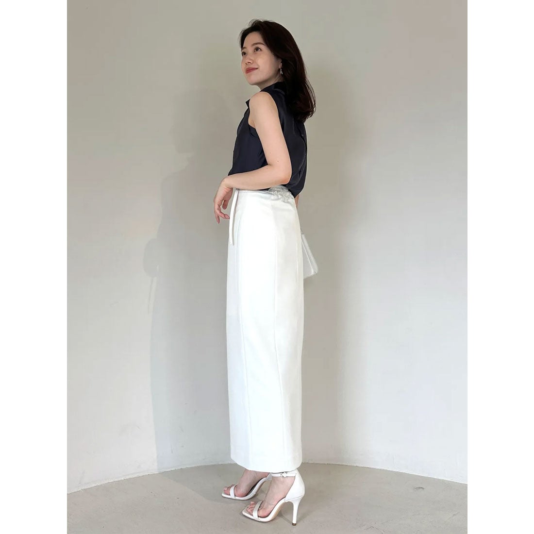 アニュアンス anuans ドレープネックシアーブラウス （BEIGE