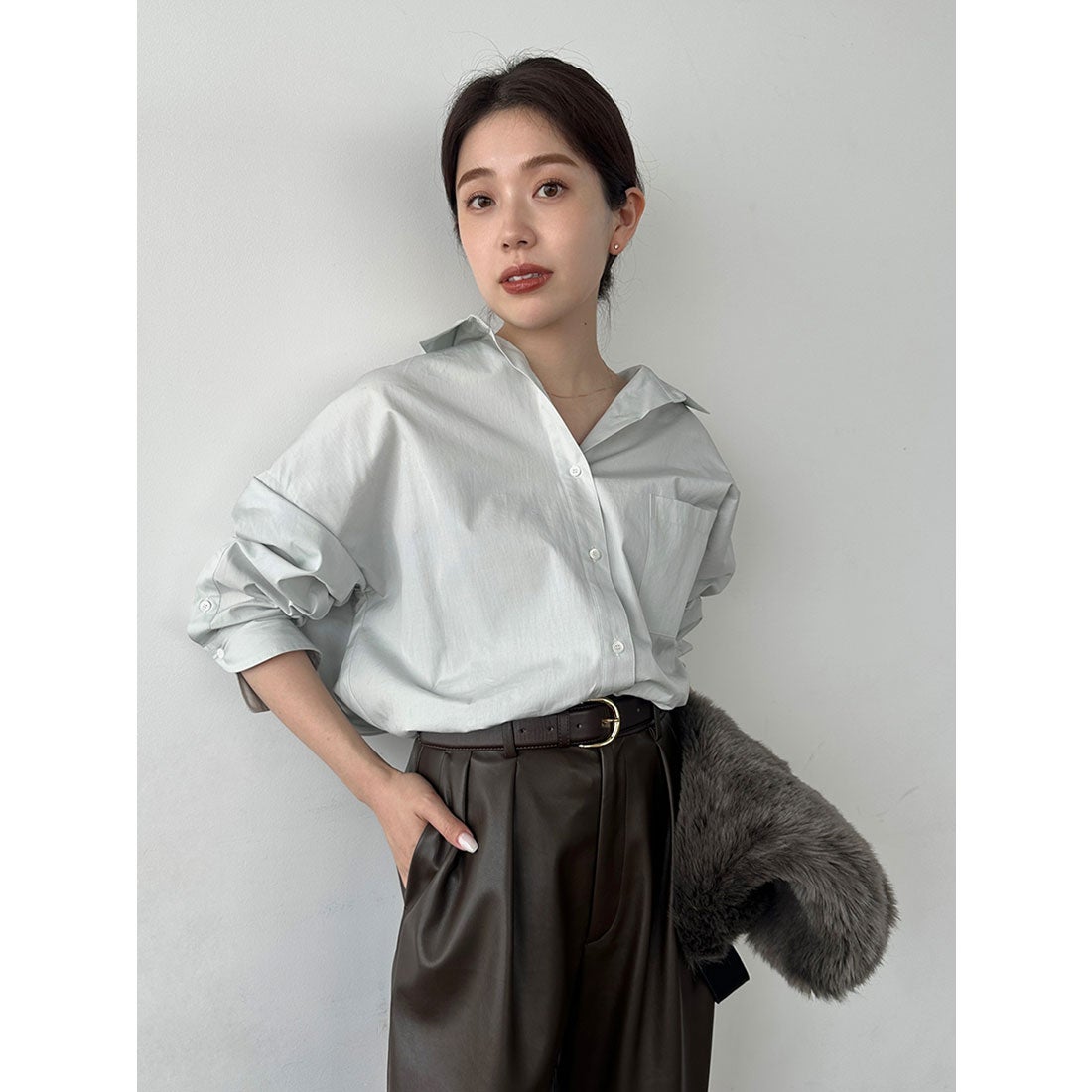 アニュアンス anuans スタンダードシャツ （BLUE） - ファッション通販