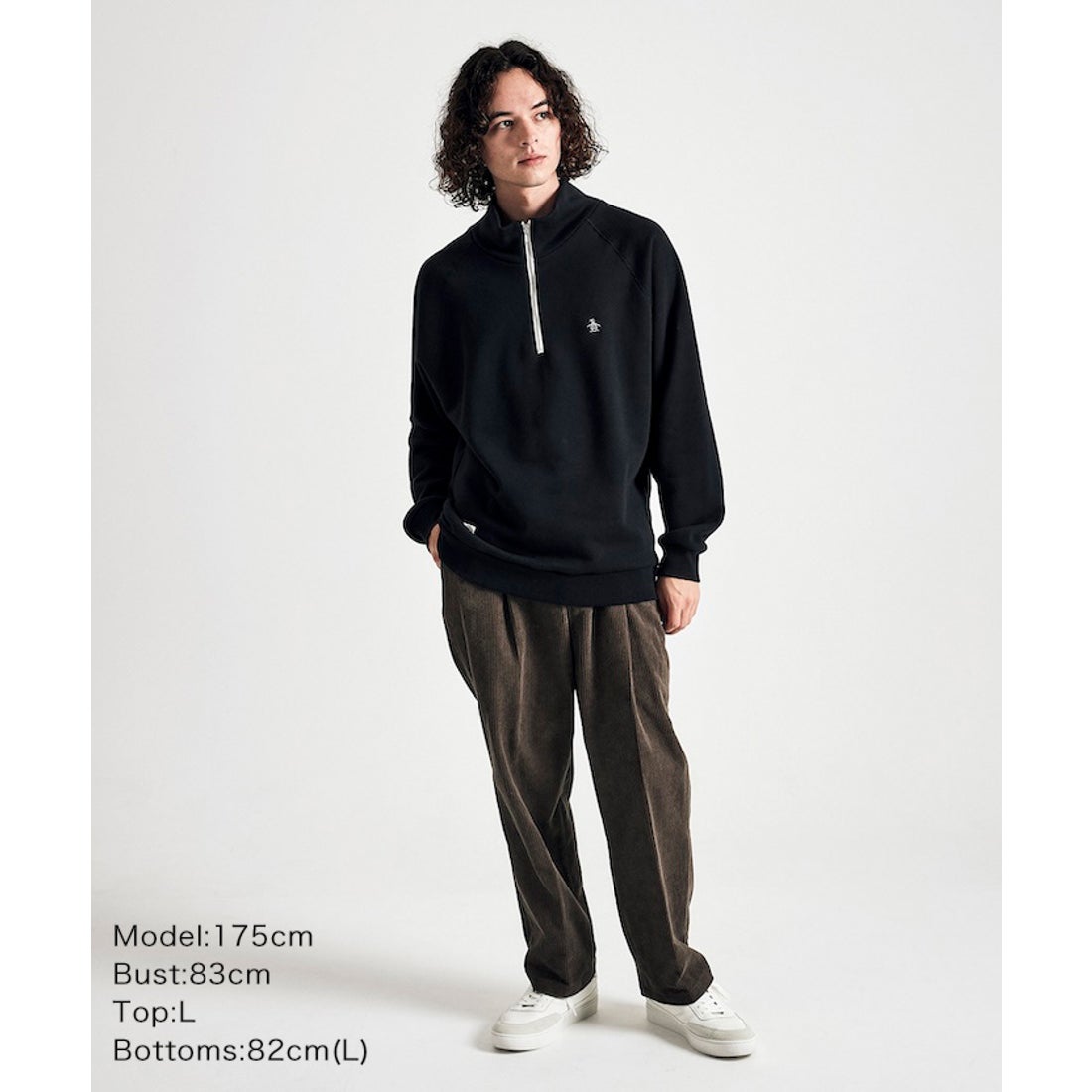 penguin BY MUNSINGWEAR ハーフジップ スウェットシャツ -デサント