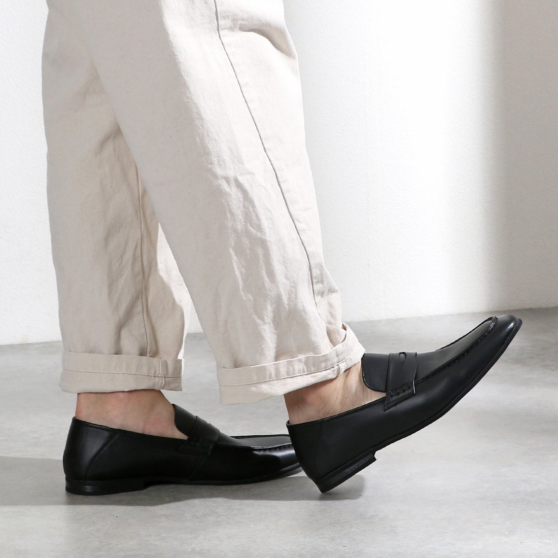 サンエープラス AAA+ 踵が踏めるローファー / 123-2423 （ブラック