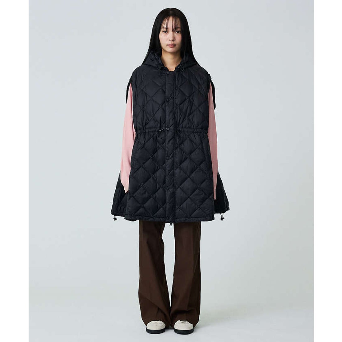 アバハウス ABAHOUSE 【TAION / タイオン】ポンチョ型ダウン/ケープ