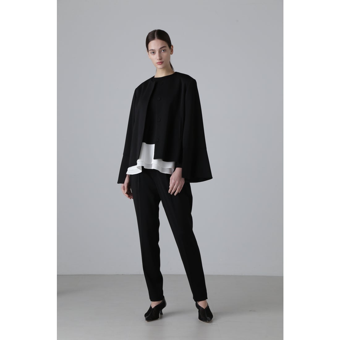 アドーア ADORE ドライミドルジョーゼットジャケット （ブラック