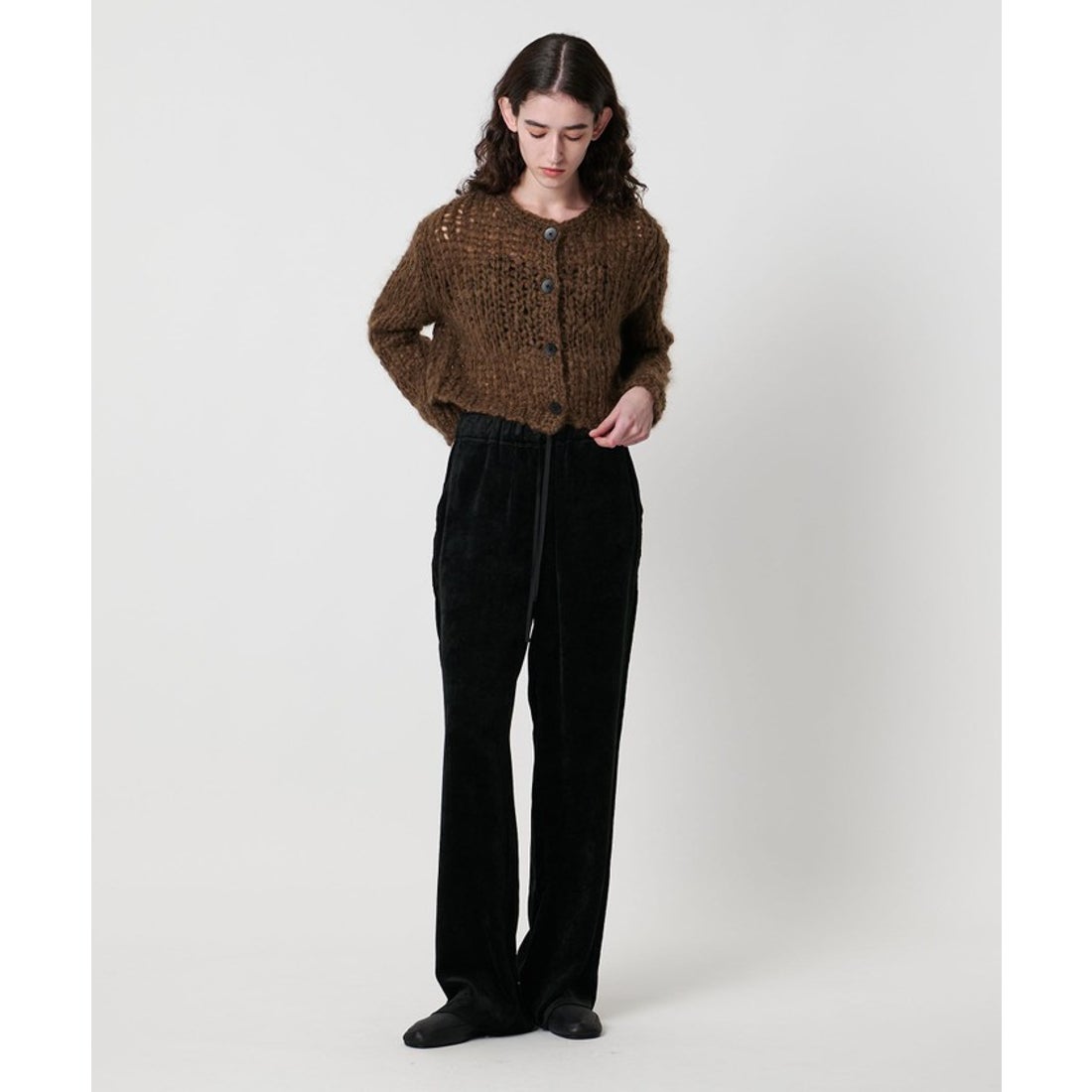 AEWEN MATOPH＞ジャンボタム2WAY カーディガン （DK.BROWN