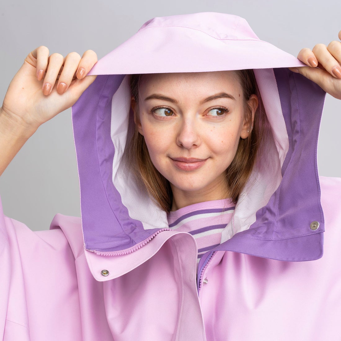 AIGLE エーグル レインポンチョ レインコート ピンク