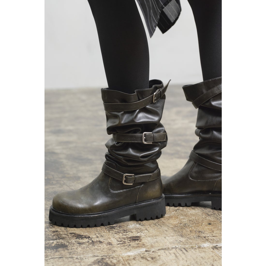 GRACIEUX ENGINEER BOOTS （Vintage Black） -ALM. official web store
