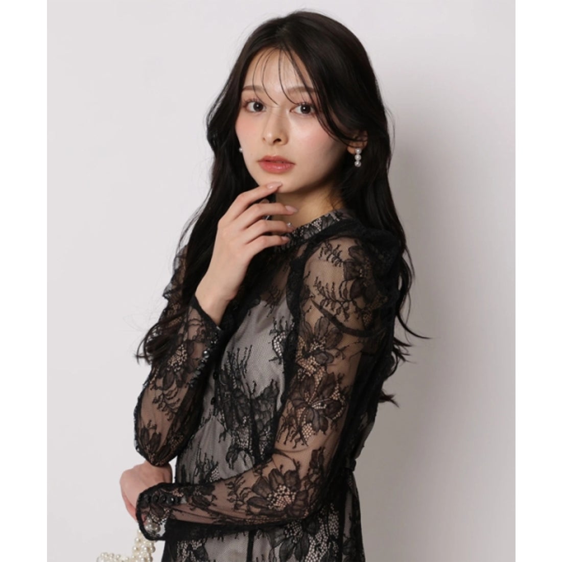 アプワイザー・リッシェ Apuweiser-riche マーメイドレースワンピース