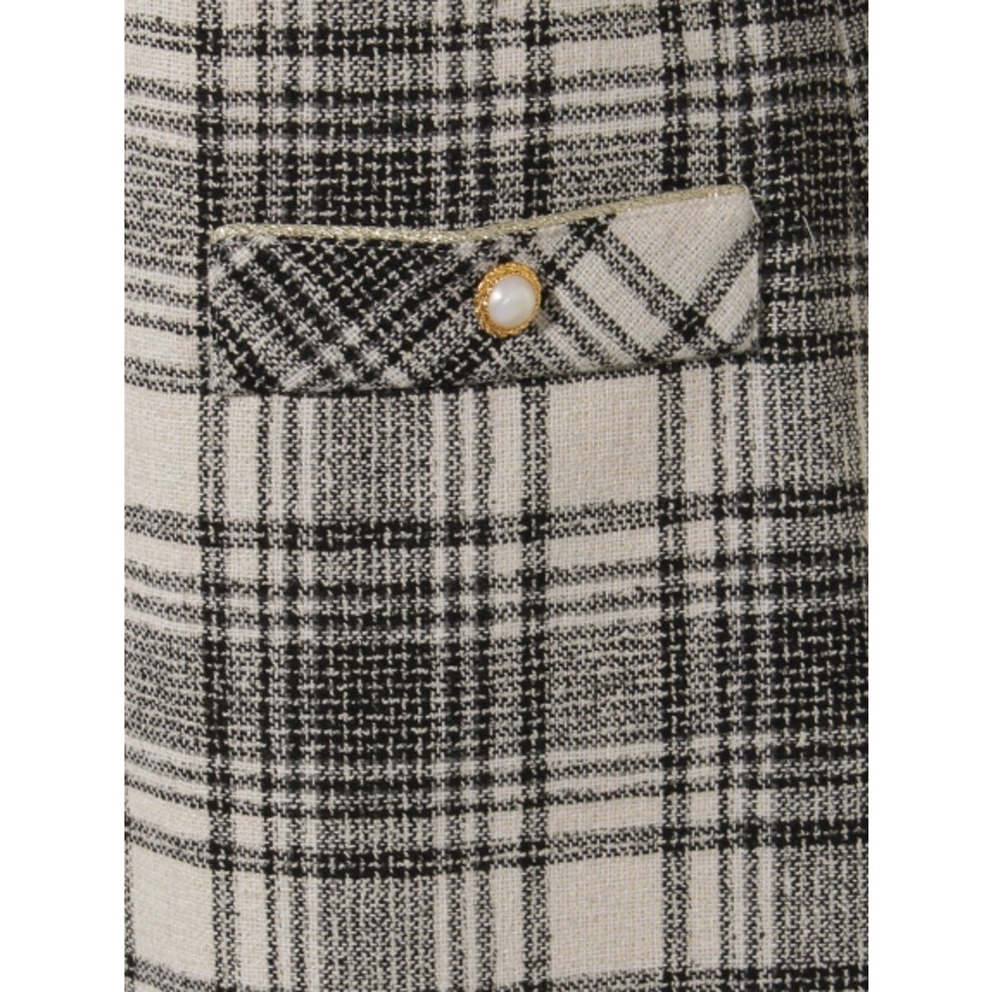 Apuweiser-riche ツイードパールワンピース （チェック