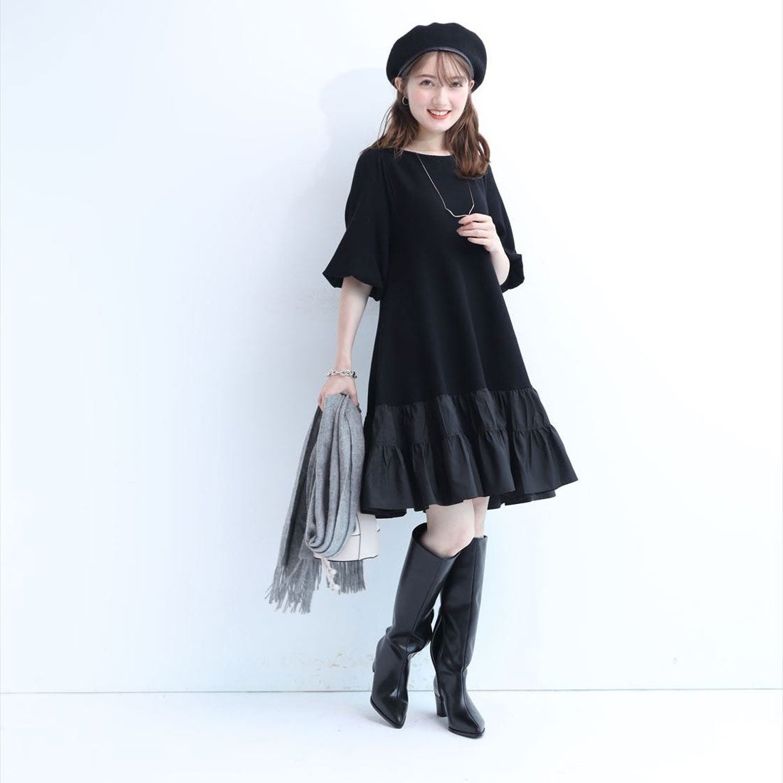 アプワイザーリッシェ Apuweiser-riche 《長袖》ティアードドッキング