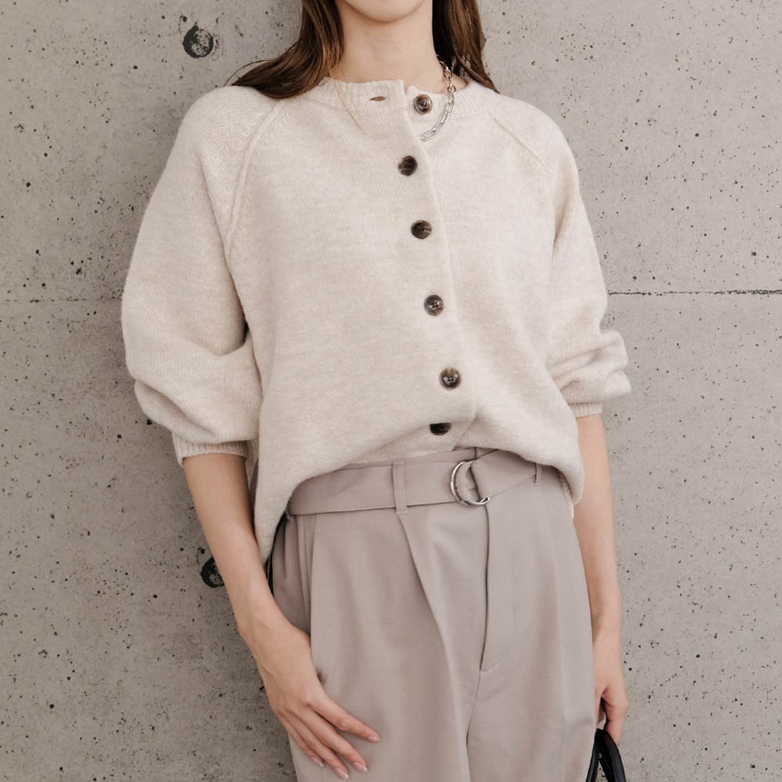 アクアガレージ aquagarage ドルマンスリーブニットカーディガン 秋 冬