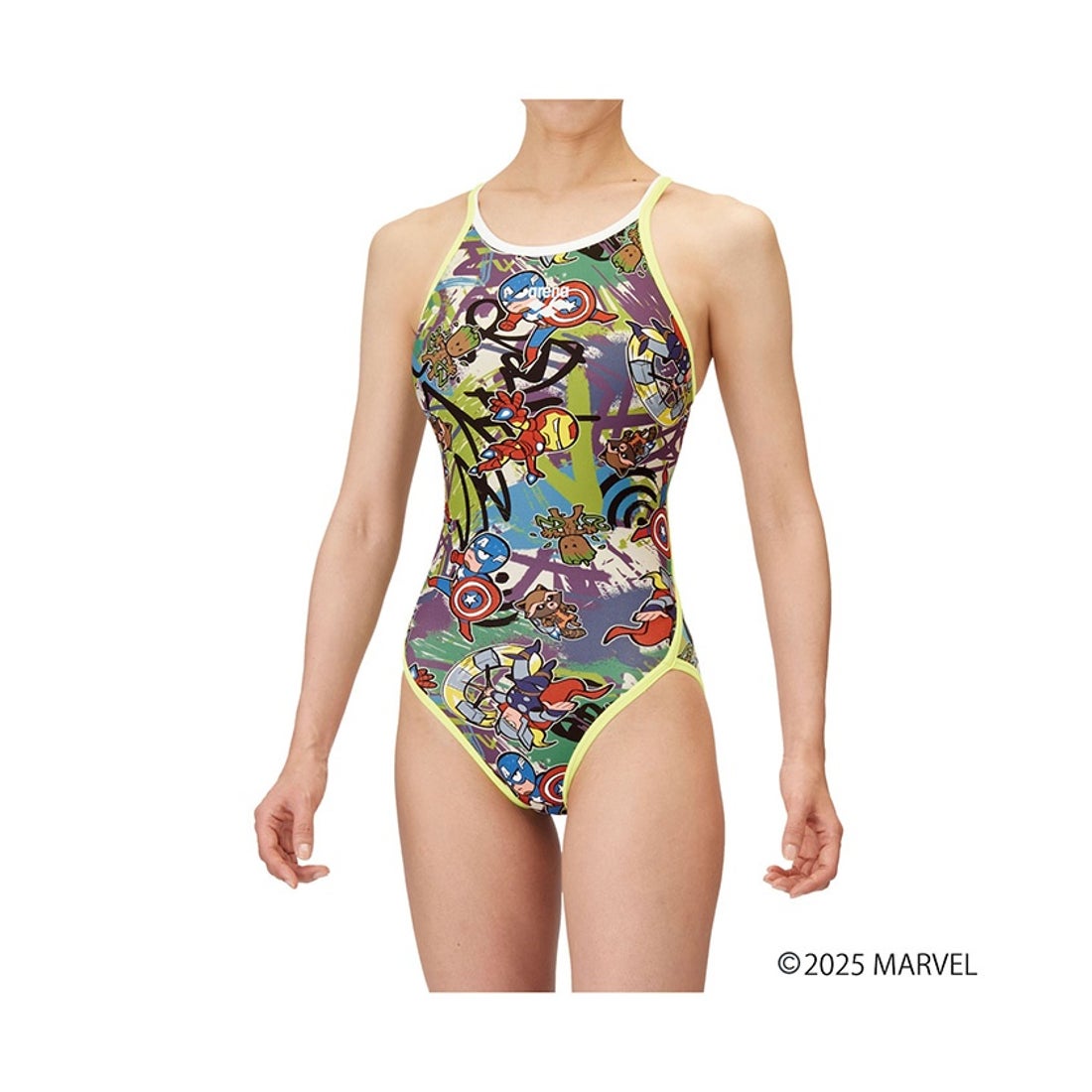 arena 【マーベル】トレーニングワンピース（オープンバック）【返品