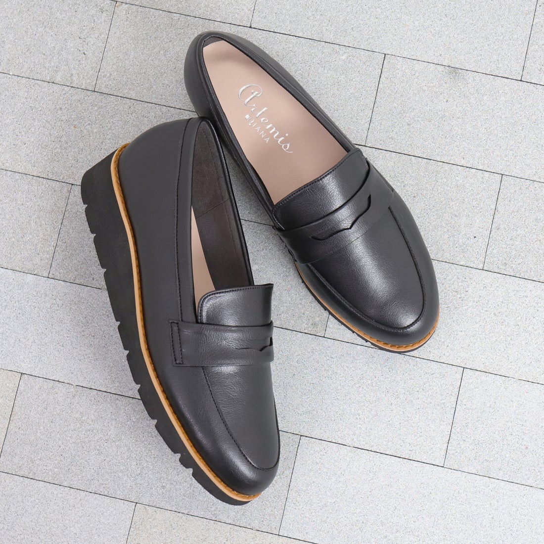 アルテミス バイ ダイアナ artemis by DIANA 厚底コインローファー