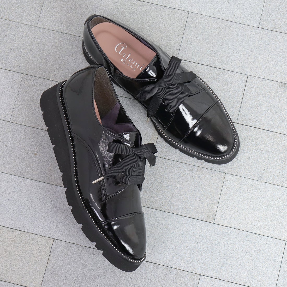 アルテミス バイ ダイアナ artemis by DIANA グログランリボン 厚底