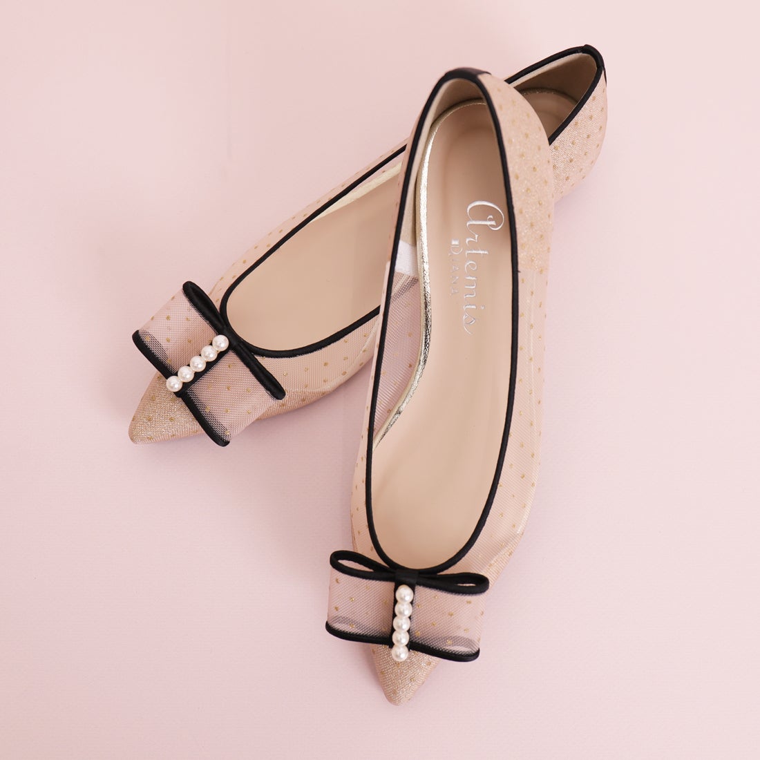 アルテミス バイ ダイアナ artemis by DIANA パールモチーフリボン