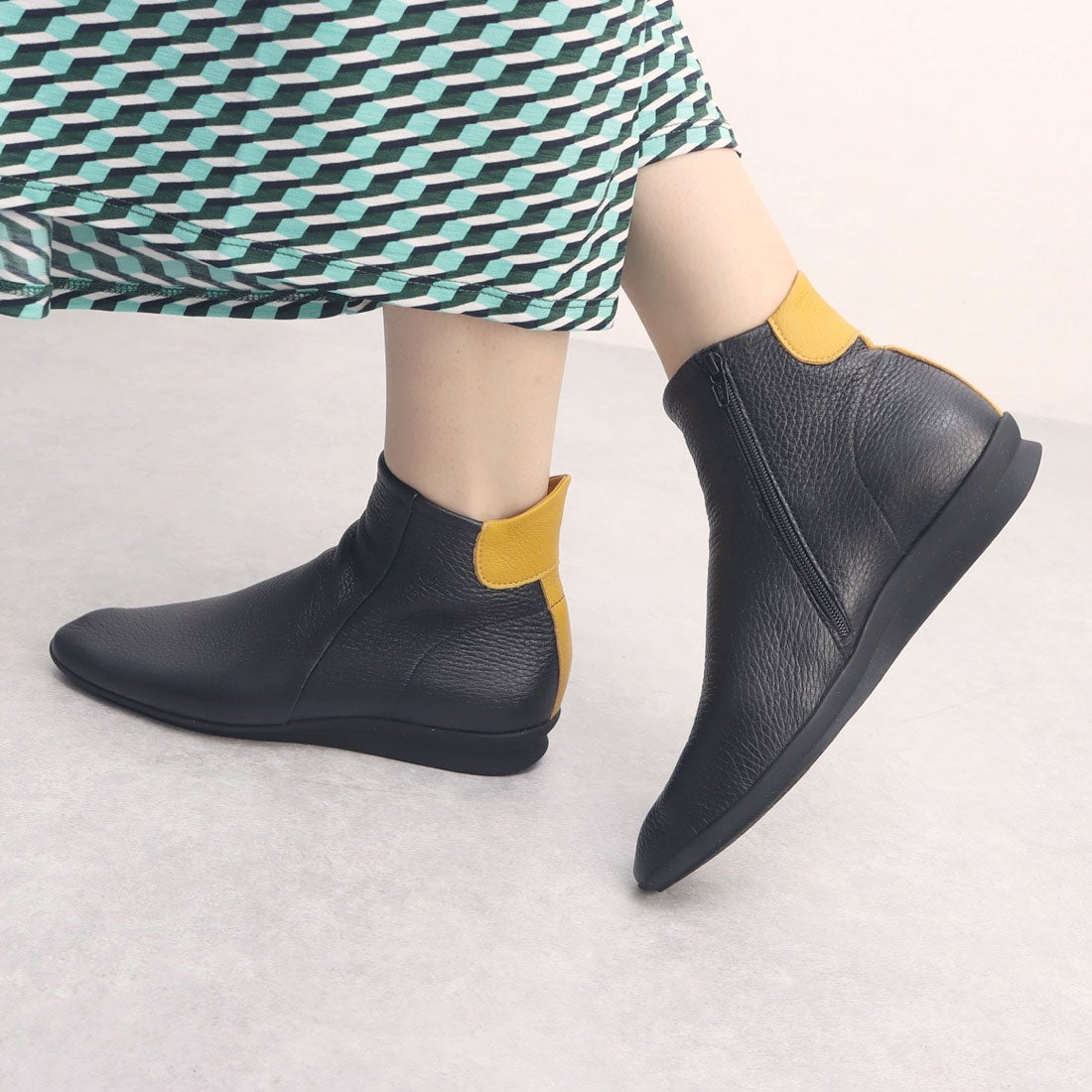 アルシュ arche MASSYA ソフトレザーショートブーツ （noir） -靴