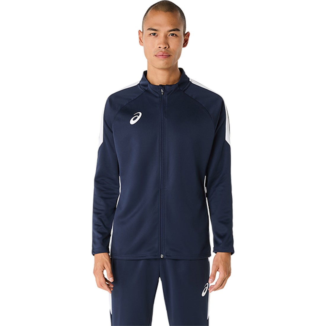 ASICS アシックス トレーニングスリムジャケット(ネイビー) 2101A315