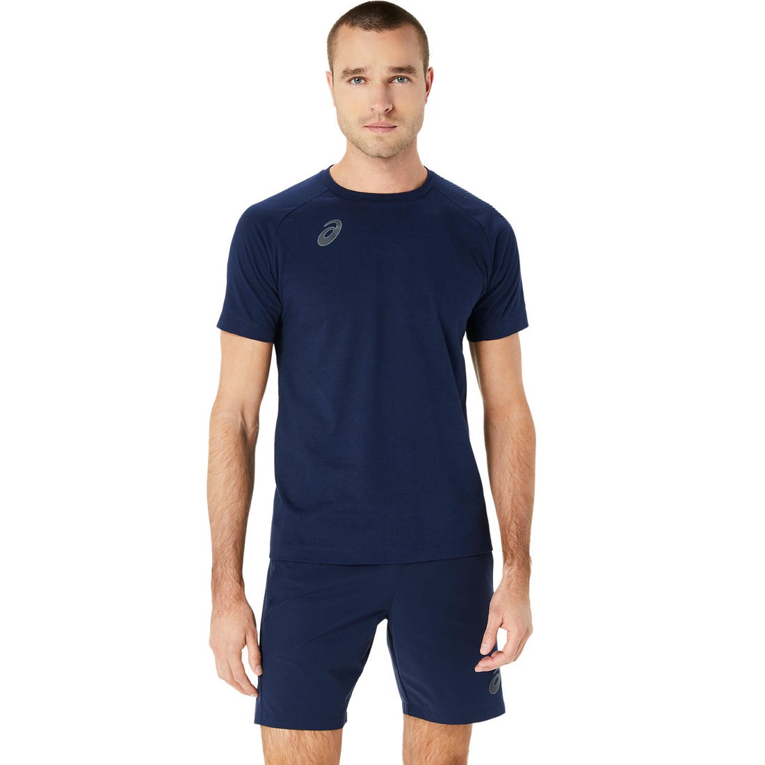 ASICS アシックス ドライコットンTシャツ 半袖(ネイビー) 2101A213 405