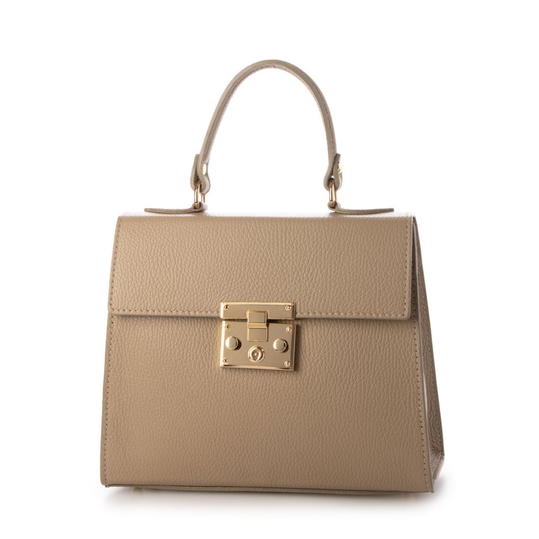 MADE IN ITALY】オウレンティ AULENTTI 金具付きレザーワンハンドル