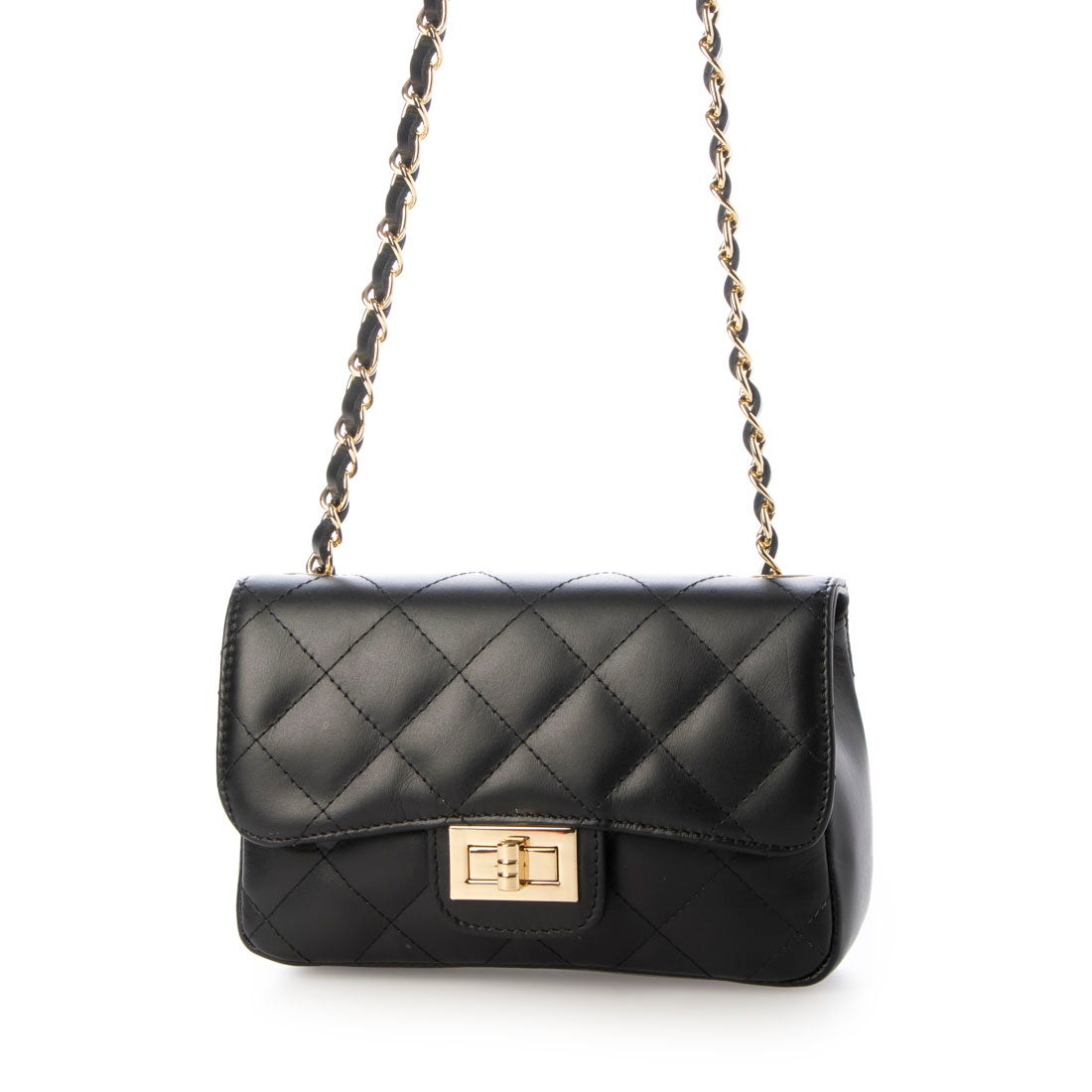 MADE IN ITALY】オウレンティ AULENTTI キルティングチェーンバッグ