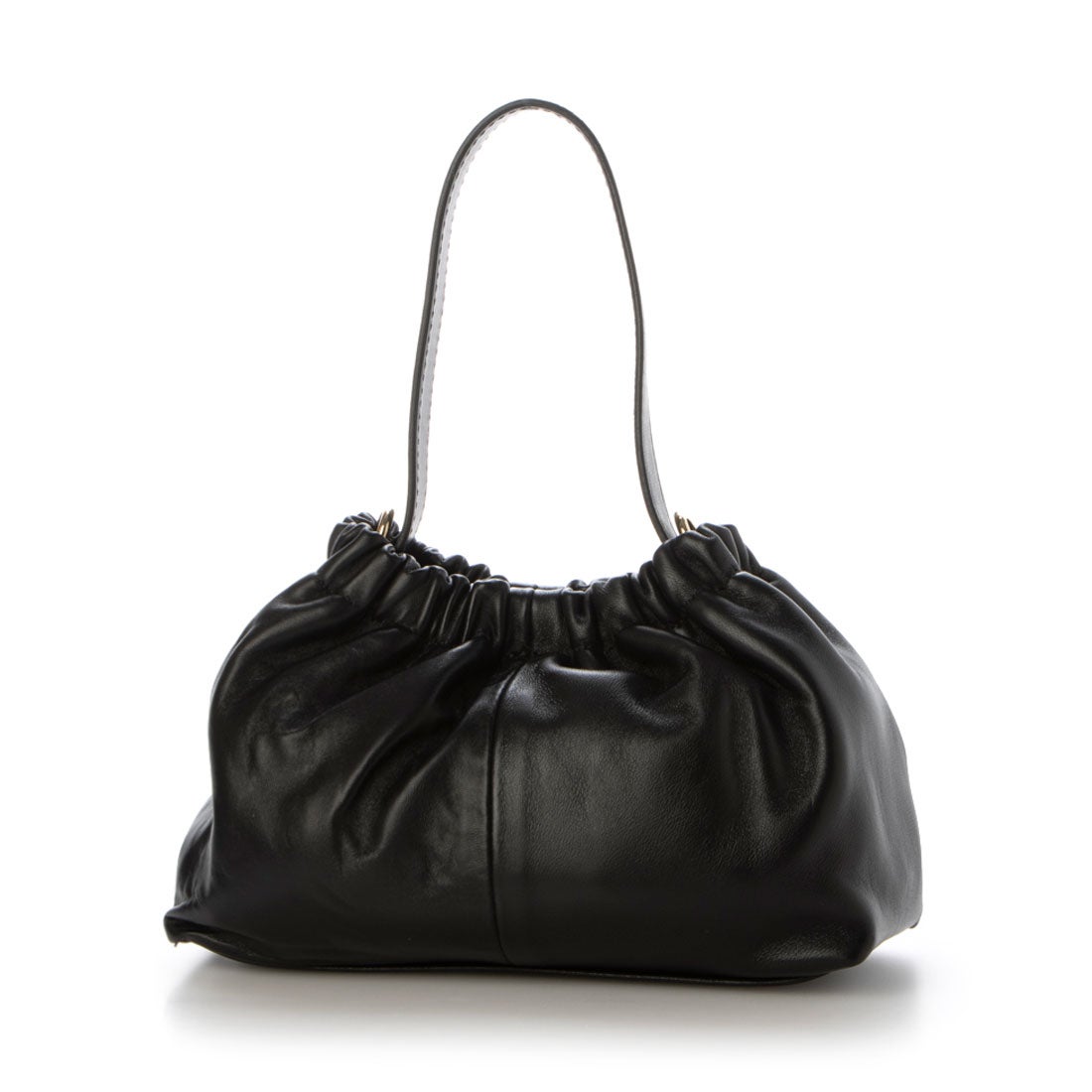 MADE IN ITALY】オウレンティ AULENTTI ギャザーハンドバッグ