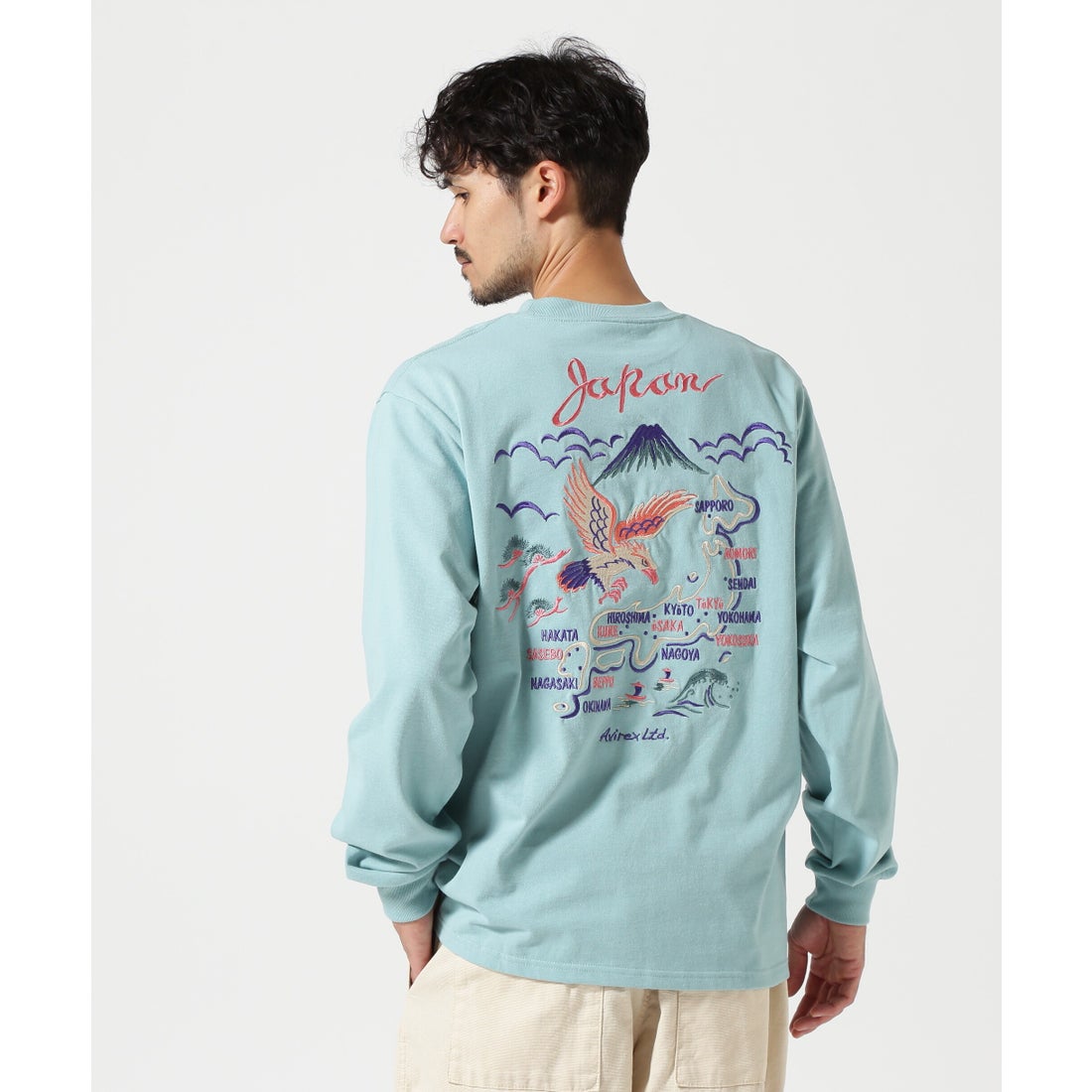 アヴィレックス AVIREX EMBROIDERY T－SHIRT JAPAN MAP / エンブロイ
