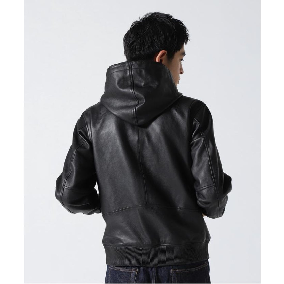 アヴィレックス AVIREX 《WEB&DEPOT限定》LEATHER HOODIE/レザーフード