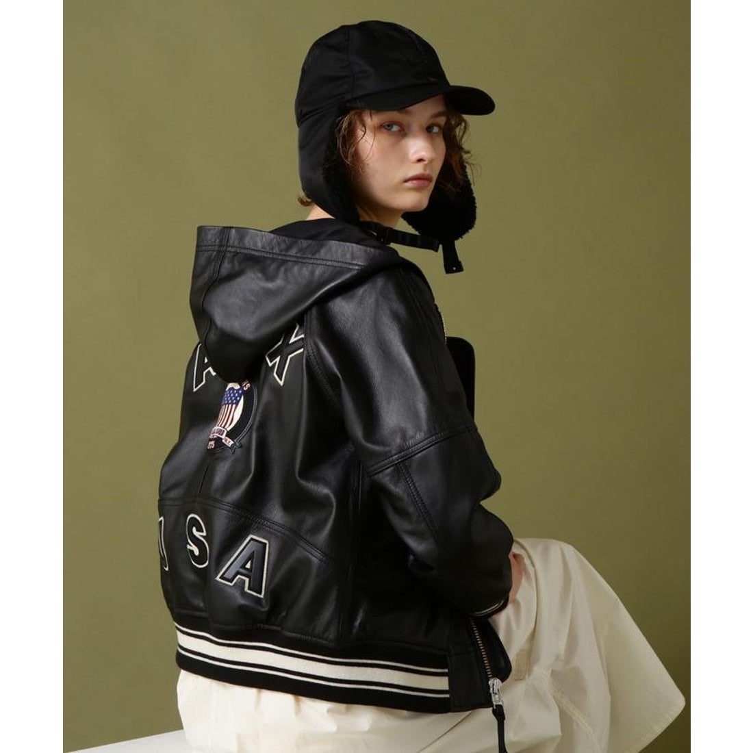 アヴィレックス AVIREX SIGNATURE HOODED LEATHER/ シグネチャーフード