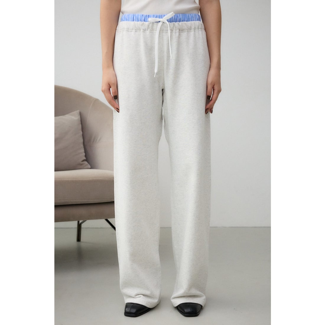 AZUL BY MOUSSY ダブルウエストスウェットパンツ GRY -ファッション