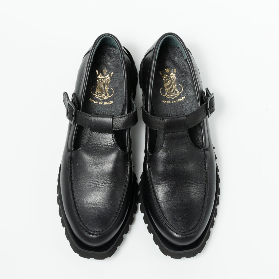 ボントレ BONTRE Tストラップローファー （ブラック） -靴