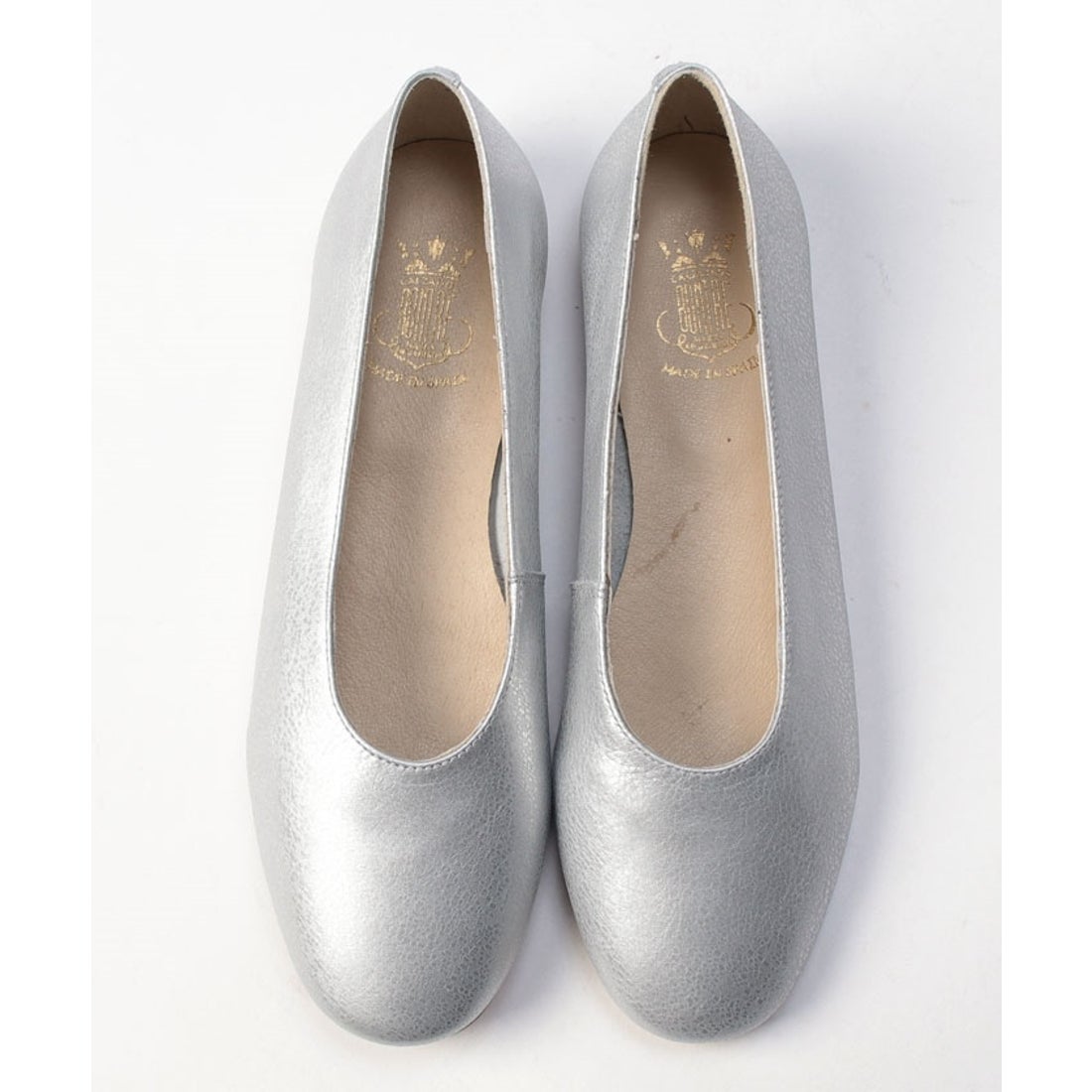 ボントレ BONTRE ソフトフラットパンプス （シルバー） -インポート