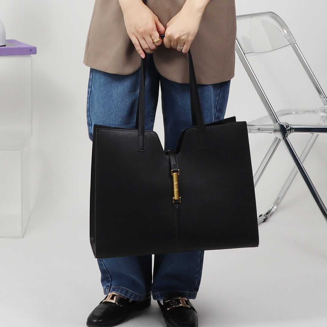 ベース BASE 【LA MARGE】【本革】【A4対応】ゴールドポイント レザー