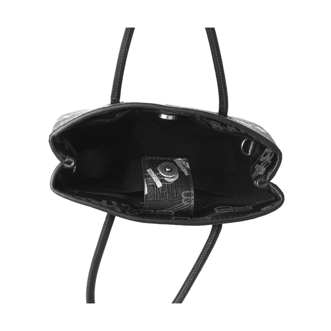 BALENCIAGA バレンシアガ ロゴ総柄 ミニトートバッグ ブラック