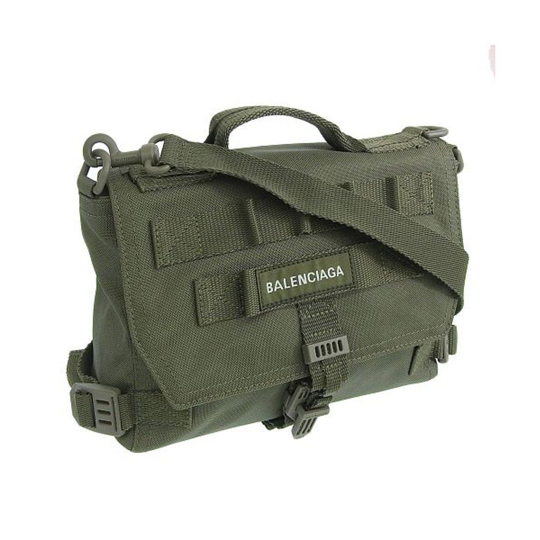 BALENCIAGA カーキレザーバッグ 保存袋付 バレンシアガ大きめ