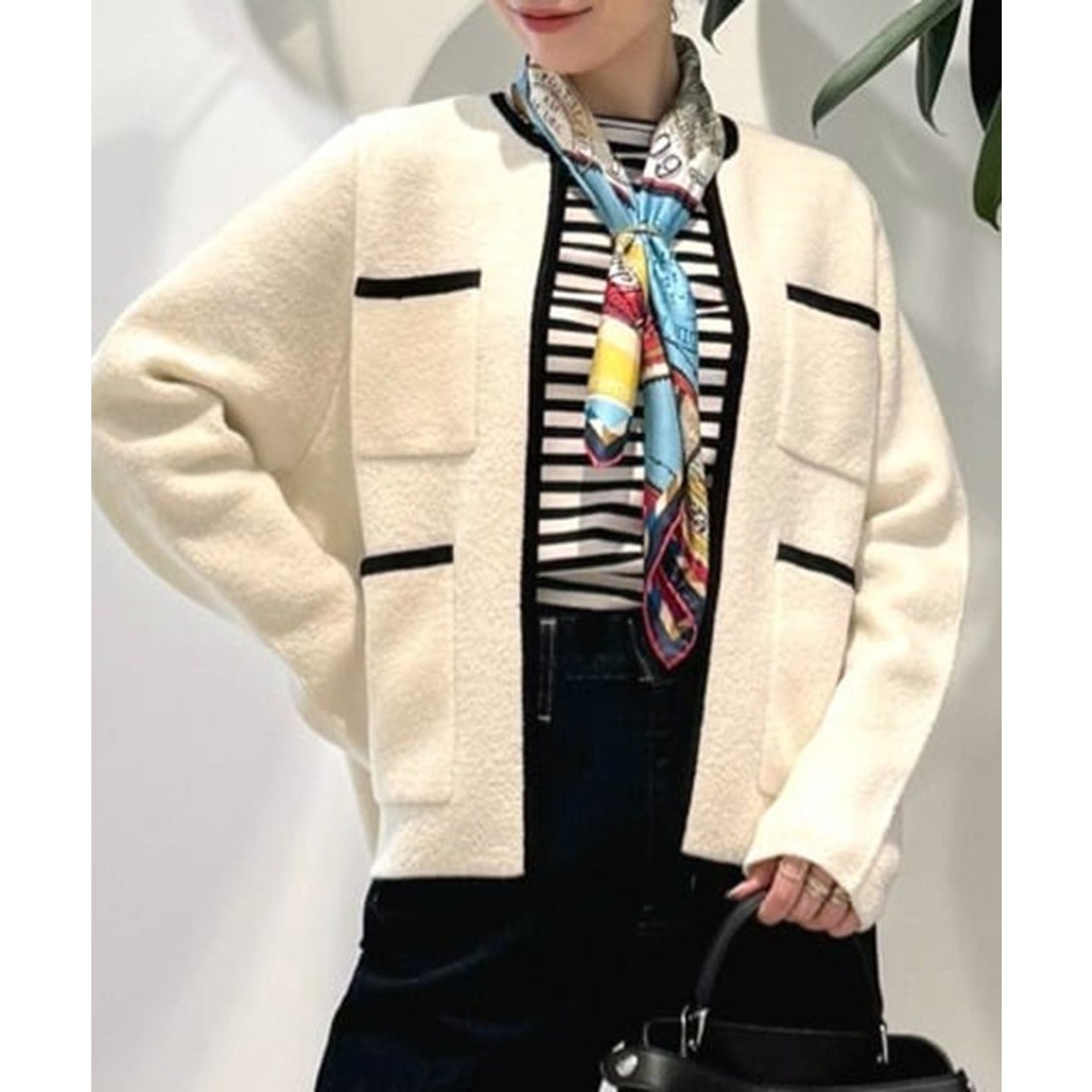 ボールジィ Ballsey ウールナイロンブークレー フロントオープン