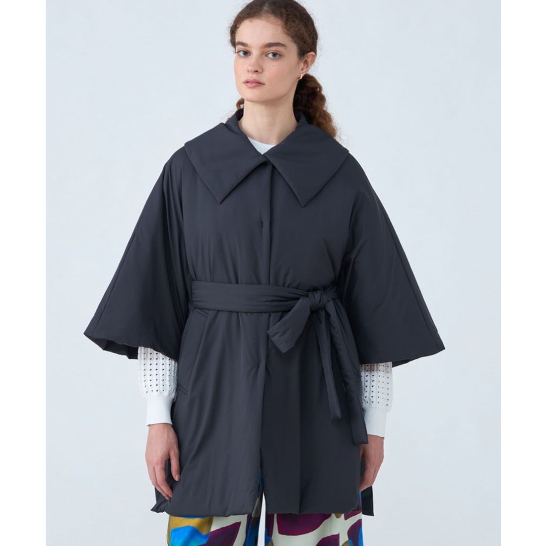 ボールジィ Ballsey パデットツイル ベルテッドポンチョ （69 ネイビー