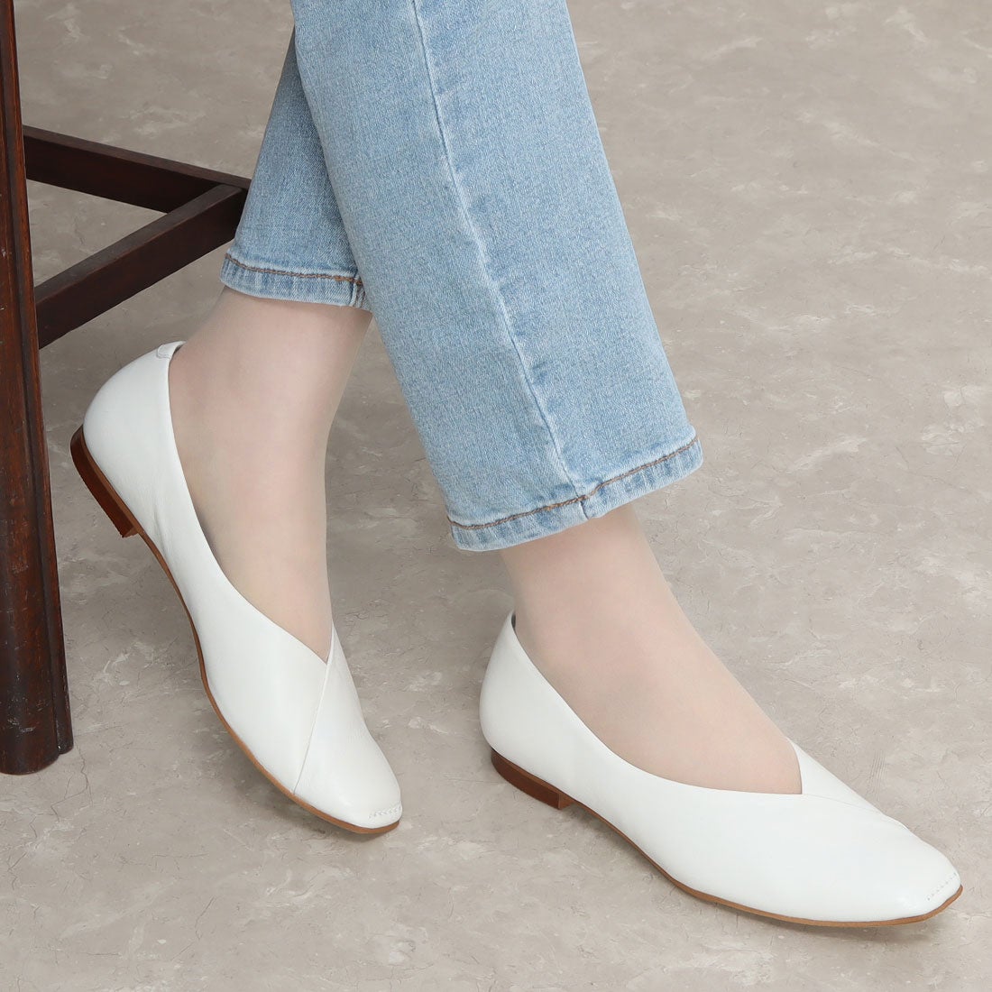 本革 / 日本製 / 軽量】 バークレー BARCLAY Vカット スクエアトゥ