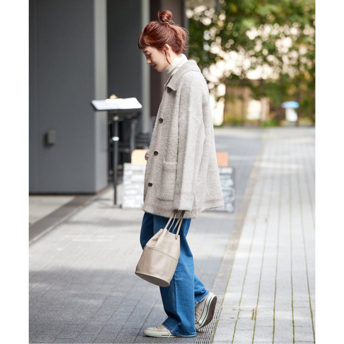 ベーセーストック B.C STOCK 手洗い可 / ツイード調パイルニット