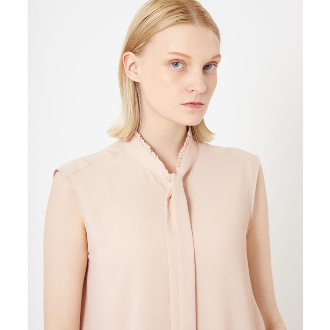 ベイジ, BEIGE, 【洗える】EVA / ボウタイブラウス （Sheer Orange